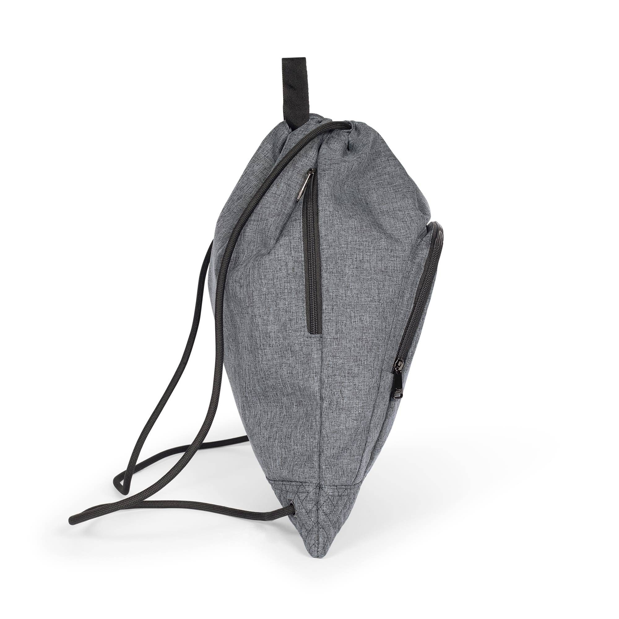 Jumping Jack Drawstring Backpack - HEATHER GREY - JumpingJack_HeatherGrey_03